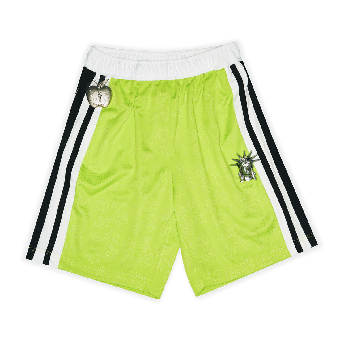 Blonded Jacquard Soccer Shorts in Green