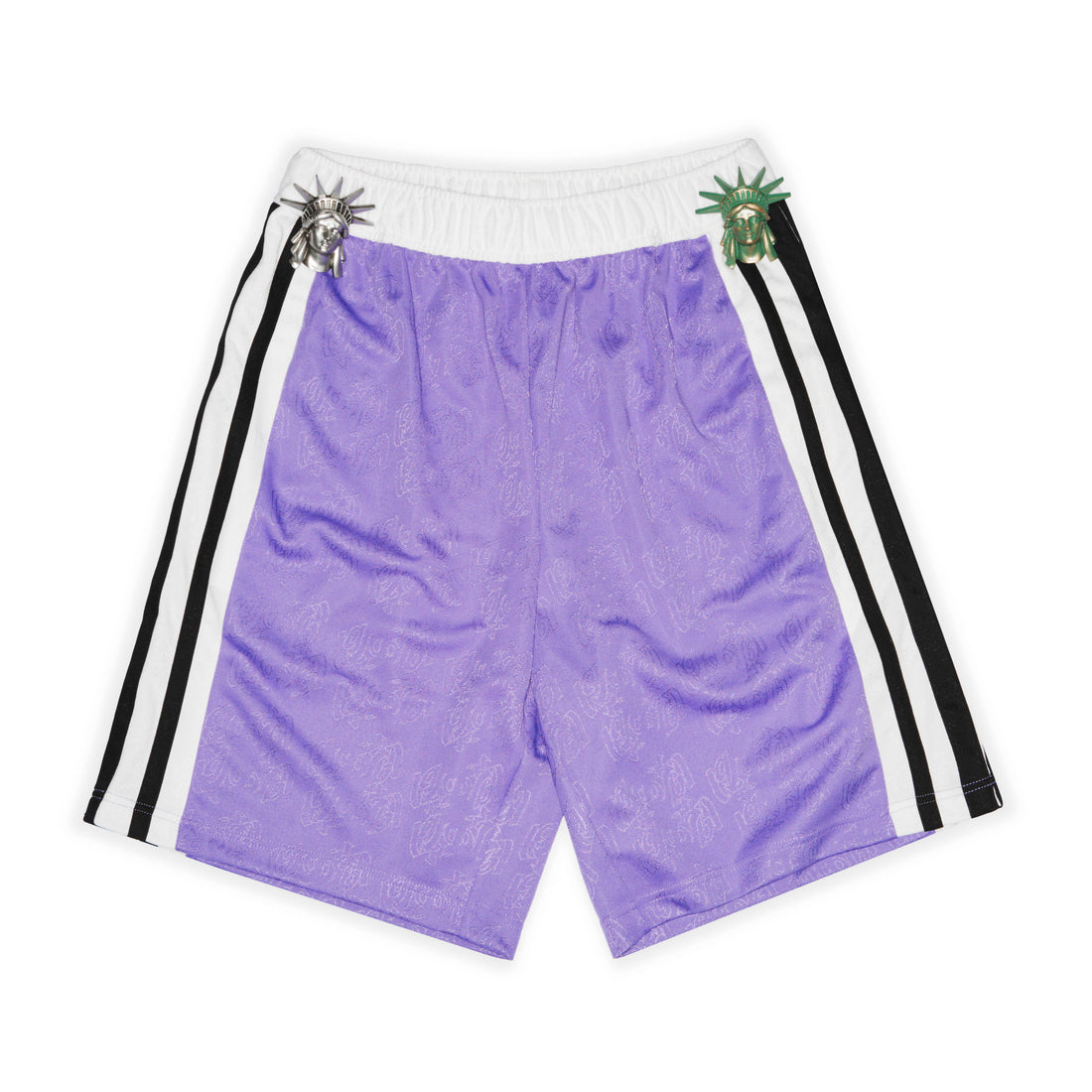 Blonded Jacquard Soccer Shorts in Purple