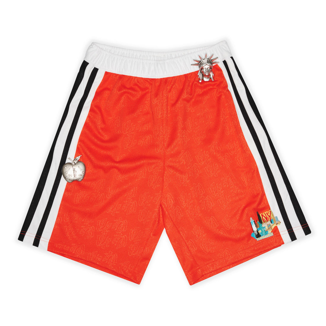 Blonded Jacquard Soccer Shorts in Red