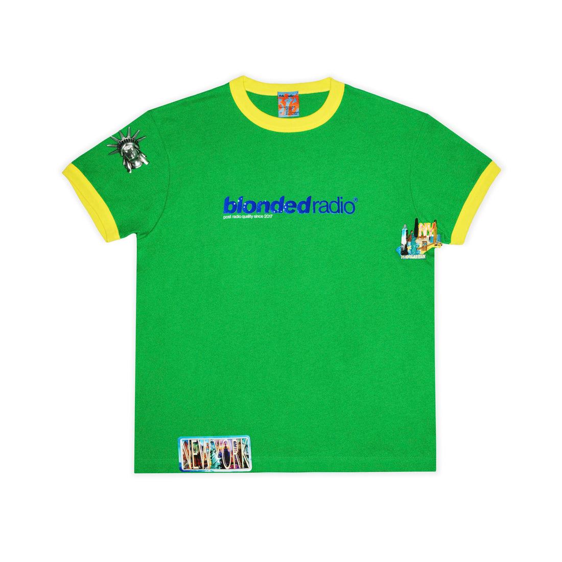 Blonded Brazil Ringer Logo T-Shirt in Green